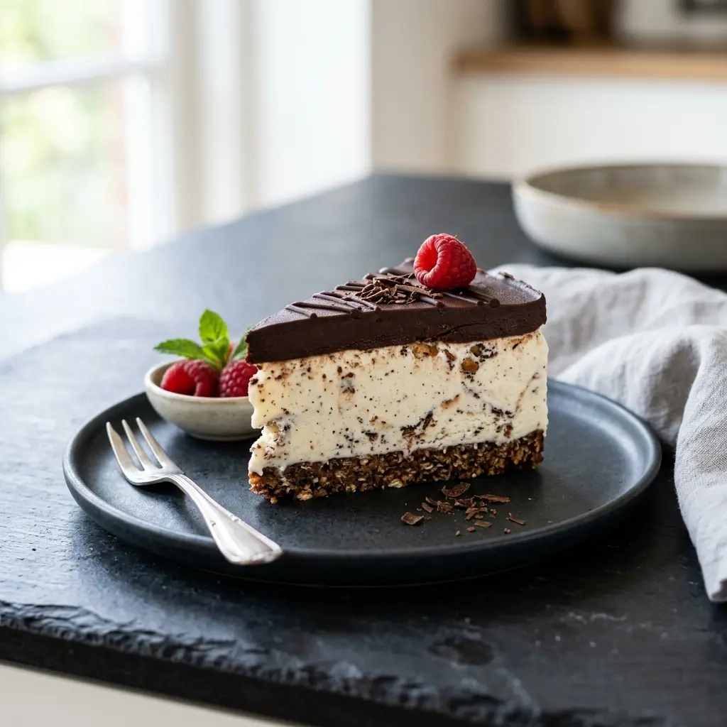 アイスクリームケーキの完成料理写真