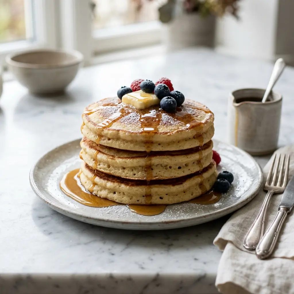 アメリカンパンケーキの完成料理写真