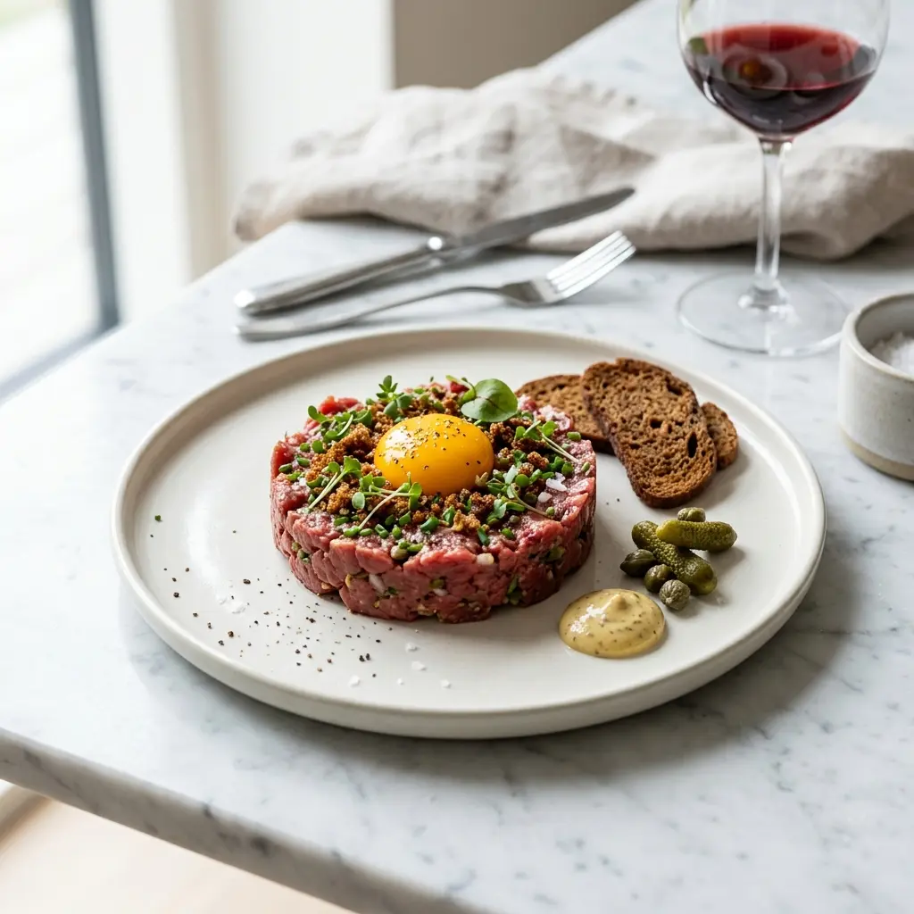 牛肉のタルタルの完成料理写真