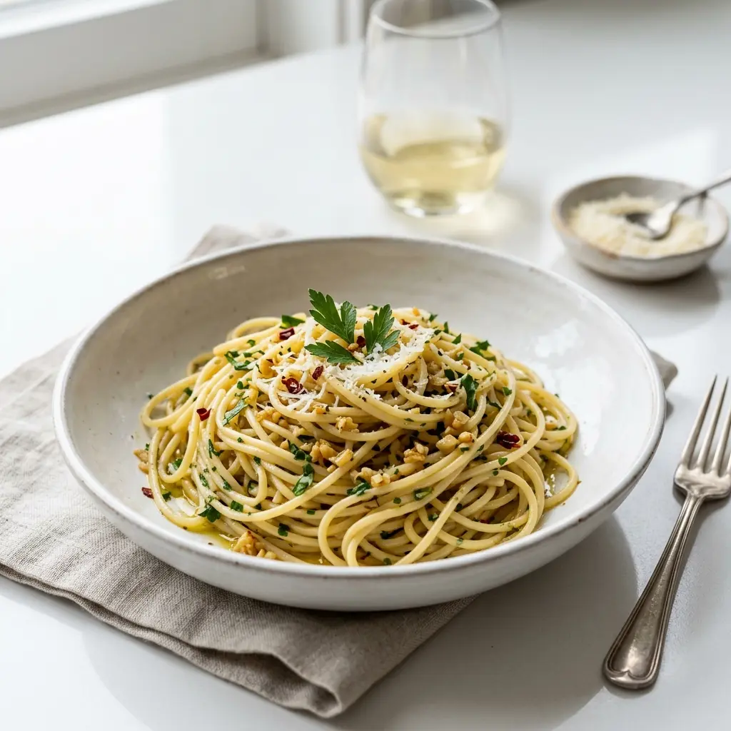 パスタ アーリオ エ オーリオの完成料理写真