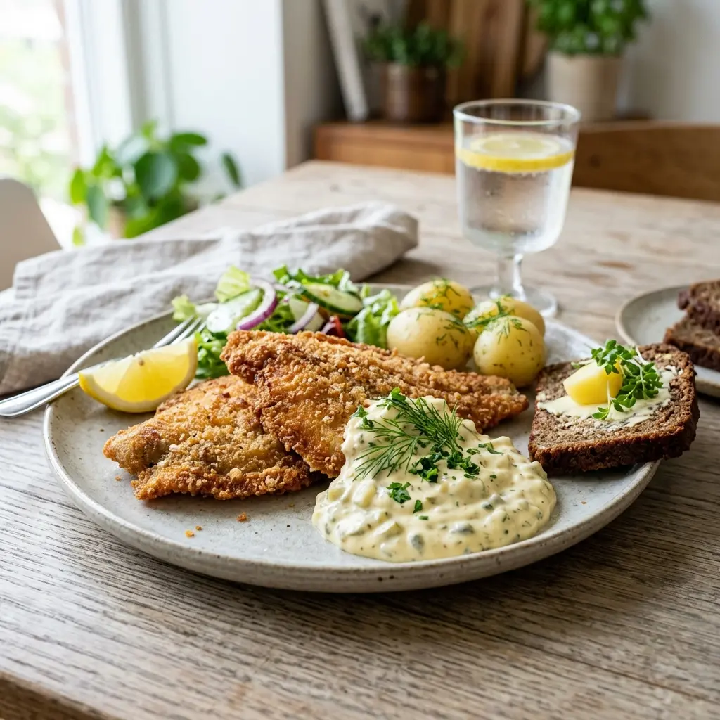 魚のフィレのレムラード添えの完成料理写真