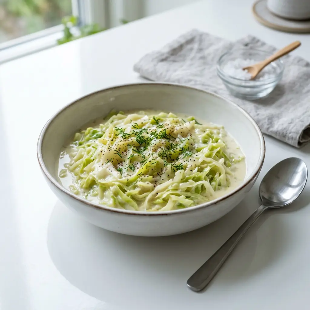 とんがりキャベツのクリーム煮の完成料理写真